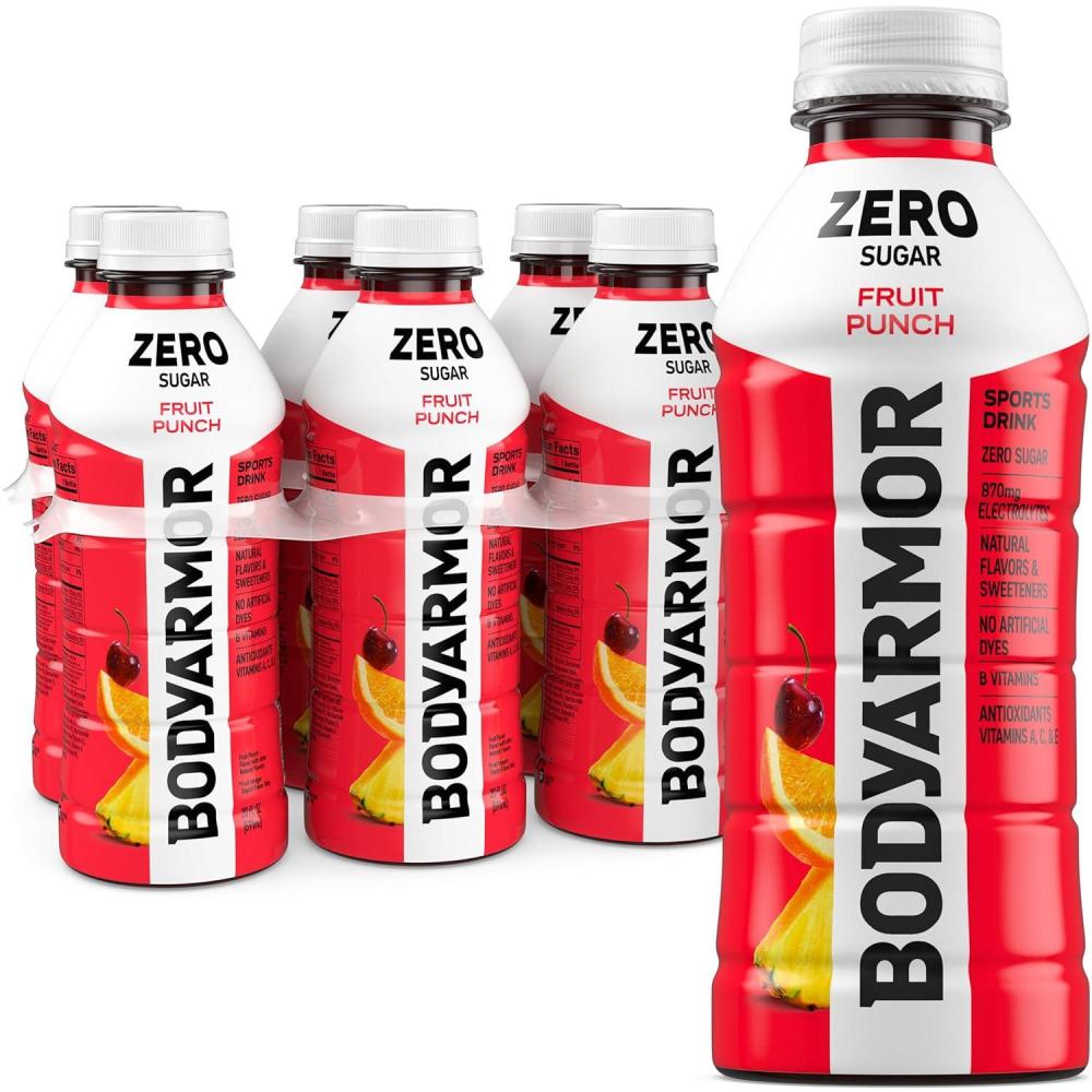 imageBODYARMOR LYTE Sports Drink LowCalorie Sports Beverage Peach Mango Coconut Water Hydration Natural Flavors With Vitamins PotassiumPacked Electrolytes Perfect For Athletes 20Fl Oz Pack of 6Fruit Punch