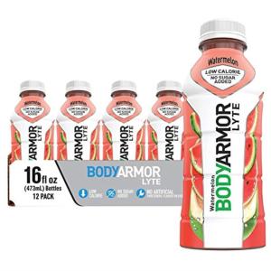 BODYARMOR LYTE Sports Drink Low-Calorie Sports Beverage, Kiwi Strawberry, Coconut Water Hydration, Natural Flavors With Vitamins, Potassium-Packed Electrolytes, Perfect For Athletes, 16 Fl Oz (Pack of 12)(Watermelon)
