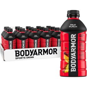 BODYARMOR Sports Drink Sports Beverage, Fruit Punch, Coconut Water Hydration, Natural Flavors With Vitamins, Potassium-Packed Electrolytes, Perfect For Athletes, 28 Fl Oz (Pack of 15)(Fruit Punch)