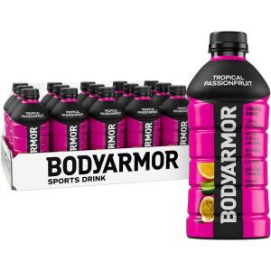 BODYARMOR Sports Drink Sports Beverage, Fruit Punch, Coconut Water Hydration, Natural Flavors With Vitamins, Potassium-Packed Electrolytes, Perfect For Athletes, 28 Fl Oz (Pack of 15)(Tropical Passionfruit)