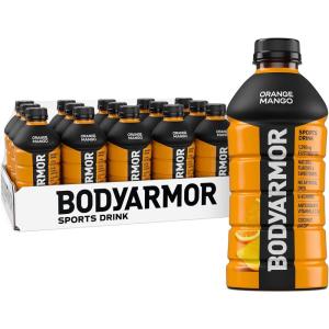 BODYARMOR Sports Drink Sports Beverage, Fruit Punch, Coconut Water Hydration, Natural Flavors With Vitamins, Potassium-Packed Electrolytes, Perfect For Athletes, 28 Fl Oz (Pack of 15)(Orange Mango)