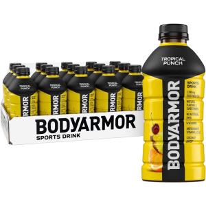 BODYARMOR Sports Drink Sports Beverage, Fruit Punch, Coconut Water Hydration, Natural Flavors With Vitamins, Potassium-Packed Electrolytes, Perfect For Athletes, 28 Fl Oz (Pack of 15)(Tropical Punch)