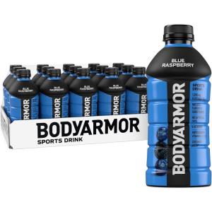 BODYARMOR Sports Drink Sports Beverage, Fruit Punch, Coconut Water Hydration, Natural Flavors With Vitamins, Potassium-Packed Electrolytes, Perfect For Athletes, 28 Fl Oz (Pack of 15)(Blue Raspberry)