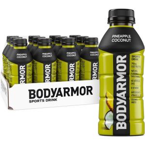 BODYARMOR Sports Drink Sports Beverage, Pineapple Coconut, Coconut Water Hydration, Natural Flavors With Vitamins, Potassium-Packed Electrolytes, Perfect For Athletes, 16 Fl Oz (Pack of 12)(Pineapple Coconut)