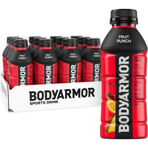 BODYARMOR Sports Drink Sports Beverage, Pineapple Coconut, Coconut Water Hydration, Natural Flavors With Vitamins, Potassium-Packed Electrolytes, Perfect For Athletes, 16 Fl Oz (Pack of 12)(Fruit Punch)