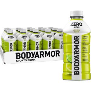 BODYARMOR ZERO Sugar Lemon Lime, Sugar Free Sports Drink – Low-Calorie Hydration – Natural Flavors with Potassium Packed Electrolytes, Antioxidants, and B-vitamins, 28 fl oz (Pack of 15)