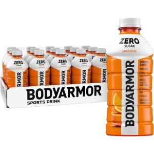 BODYARMOR ZERO Sugar Orange, Sugar Free Sports Drink – Low-Calorie Hydration – Natural Flavors with Potassium Packed Electrolytes, Antioxidants, and B-vitamins, 28 fl oz (Pack of 15)