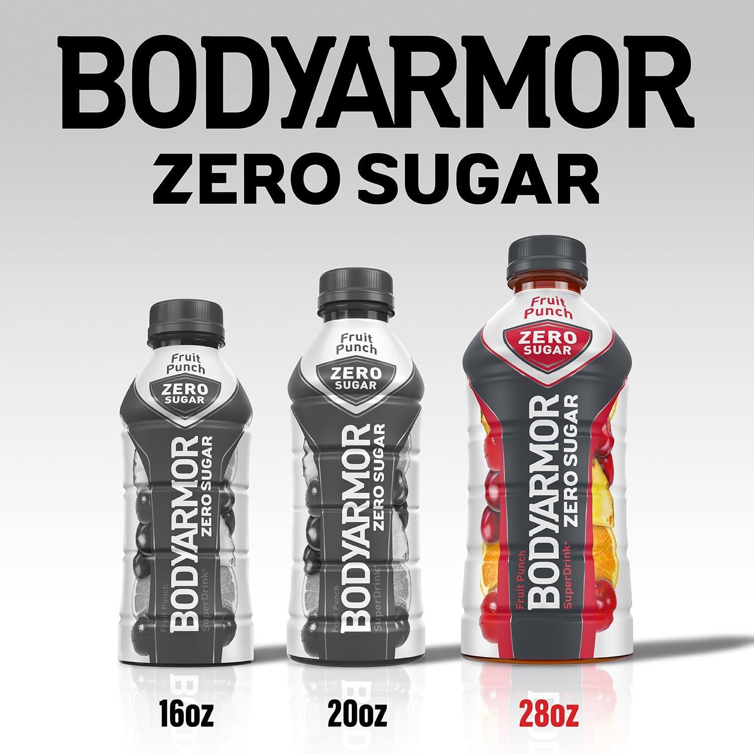imageBODYARMOR ZERO Sugar Lemon Lime Sugar Free Sports Drink LowCalorie Hydration Natural Flavors with Potassium Packed Electrolytes Antioxidants and Bvitamins 28 fl oz Pack of 12