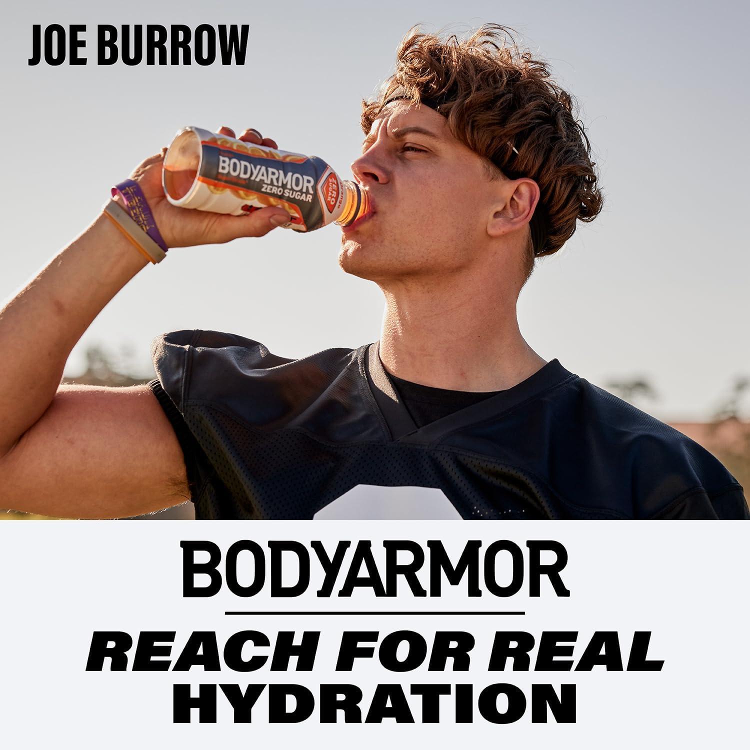 imageBODYARMOR ZERO Sugar Orange Sugar Free Sports Drink LowCalorie Hydration Natural Flavors with Potassium Packed Electrolytes Antioxidants and Bvitamins 28 fl oz Pack of 12