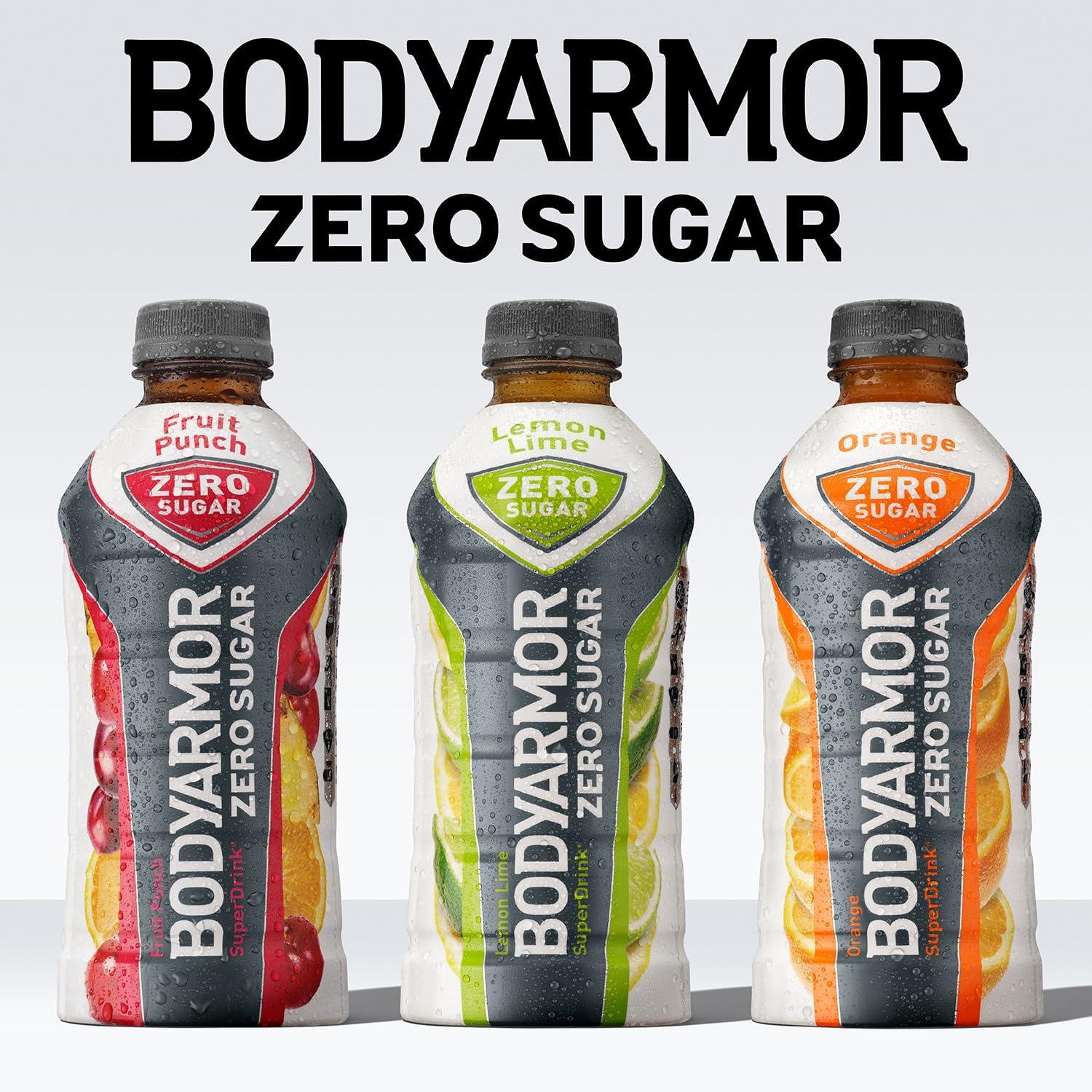 imageBODYARMOR ZERO Sugar Orange Sugar Free Sports Drink LowCalorie Hydration Natural Flavors with Potassium Packed Electrolytes Antioxidants and Bvitamins 28 fl oz Pack of 12