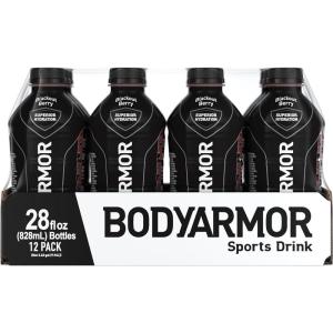 BODYARMOR Sports Drink Sports Beverage, Blackout Berry, Coconut Water Hydration, Natural Flavors With Vitamins, Potassium-Packed Electrolytes, Perfect For Athletes, 28 Fl Oz (Pack of 12)(Blackout Berry)