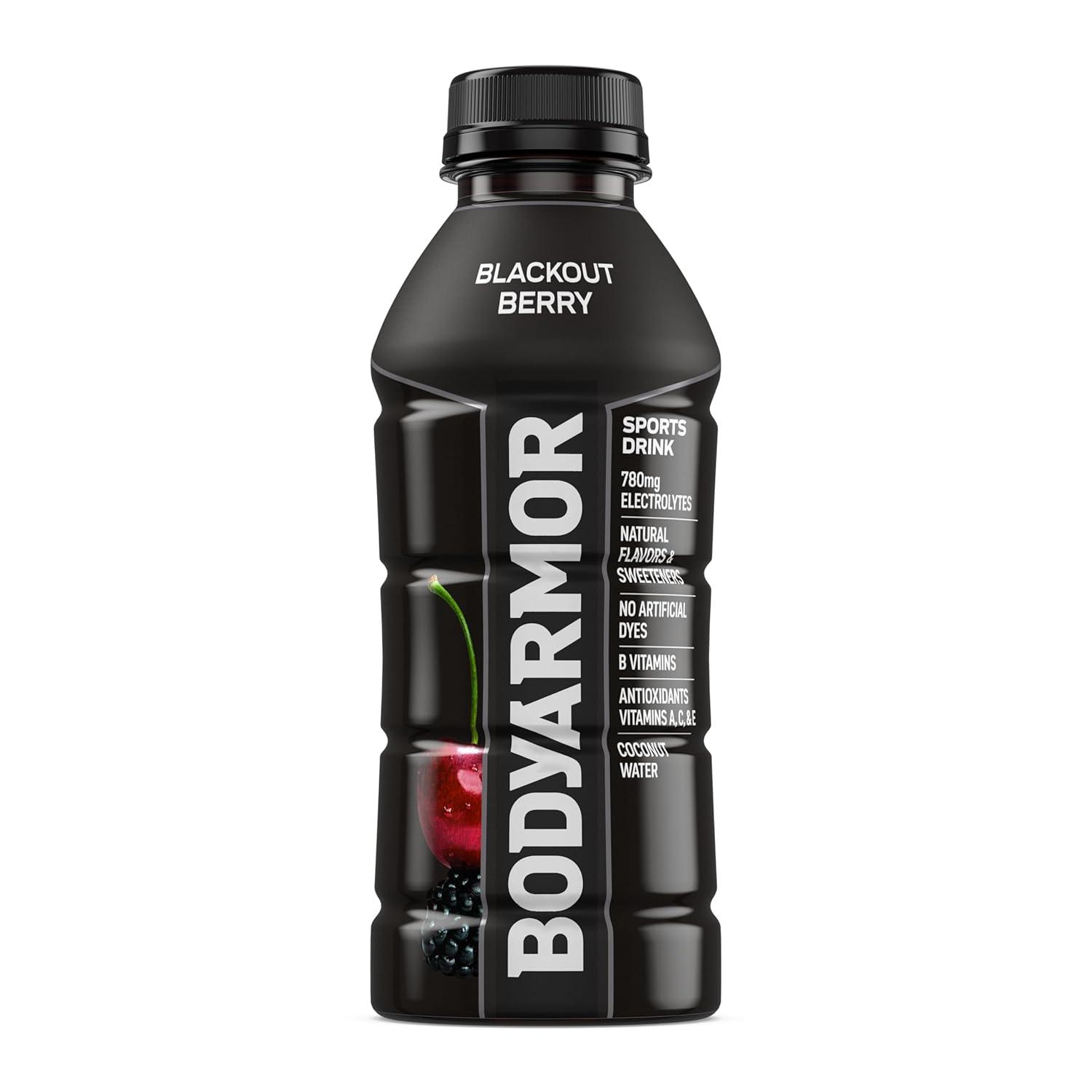 image:imageBODYARMOR Sports Drink Tropical Passionfruit Electrolyte Drink Hydration 16 Fl Oz Bottles 12 Pack Flavored Coconut Water with B Vitamins amp AntioxidantsBlackout Berry
