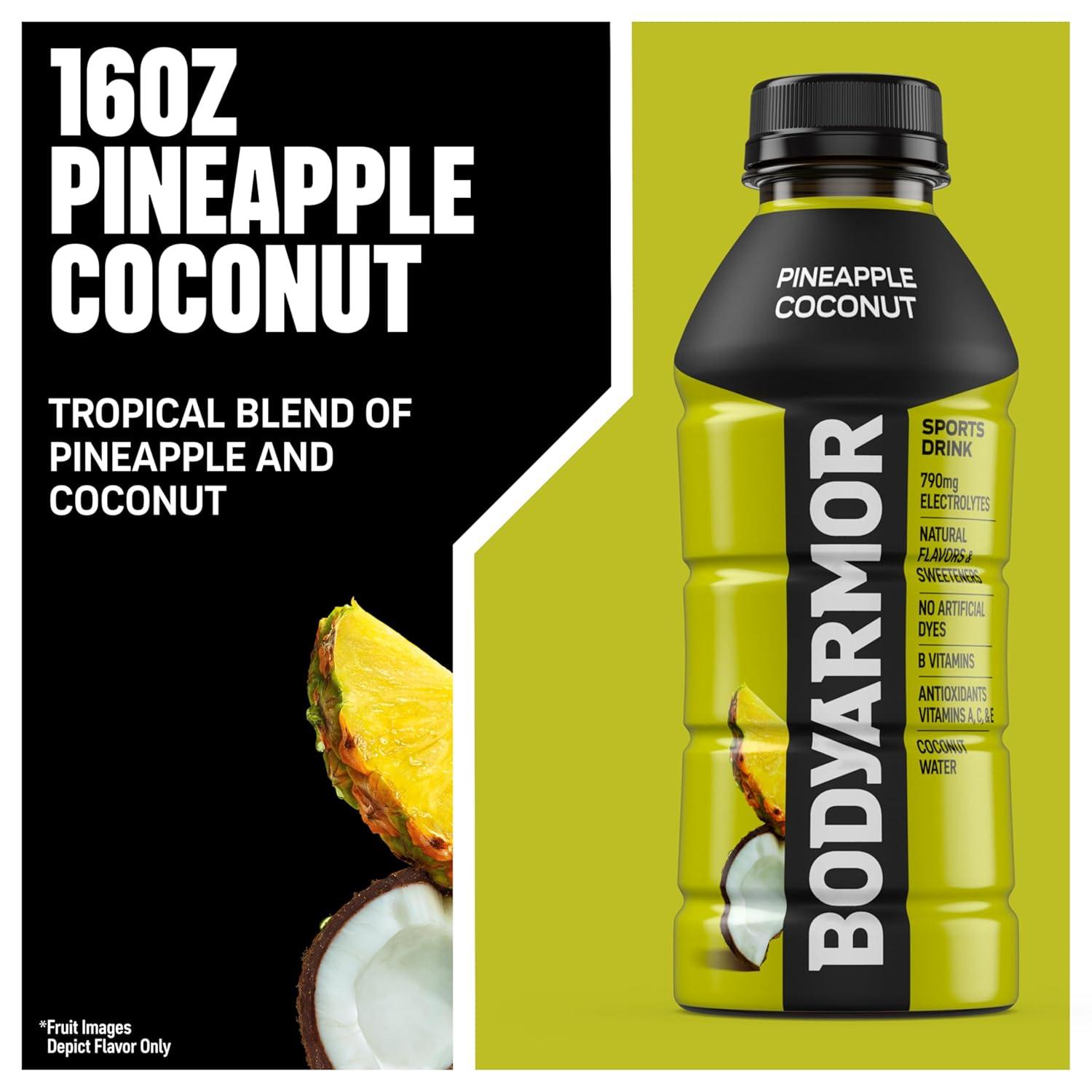 image:imageBODYARMOR Sports Drink Tropical Passionfruit Electrolyte Drink Hydration 16 Fl Oz Bottles 12 Pack Flavored Coconut Water with B Vitamins amp AntioxidantsPineapple Coconut