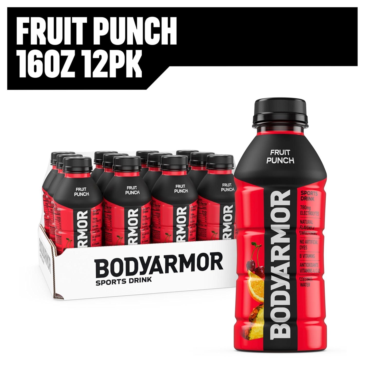 image:imageBODYARMOR Sports Drink Tropical Passionfruit Electrolyte Drink Hydration 16 Fl Oz Bottles 12 Pack Flavored Coconut Water with B Vitamins amp AntioxidantsFruit Punch