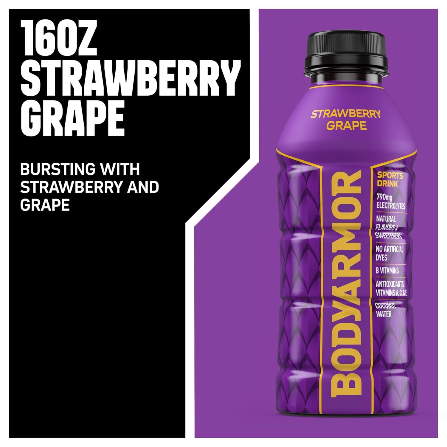 image:imageBODYARMOR Sports Drink Tropical Passionfruit Electrolyte Drink Hydration 16 Fl Oz Bottles 12 Pack Flavored Coconut Water with B Vitamins amp AntioxidantsStrawberry Grape