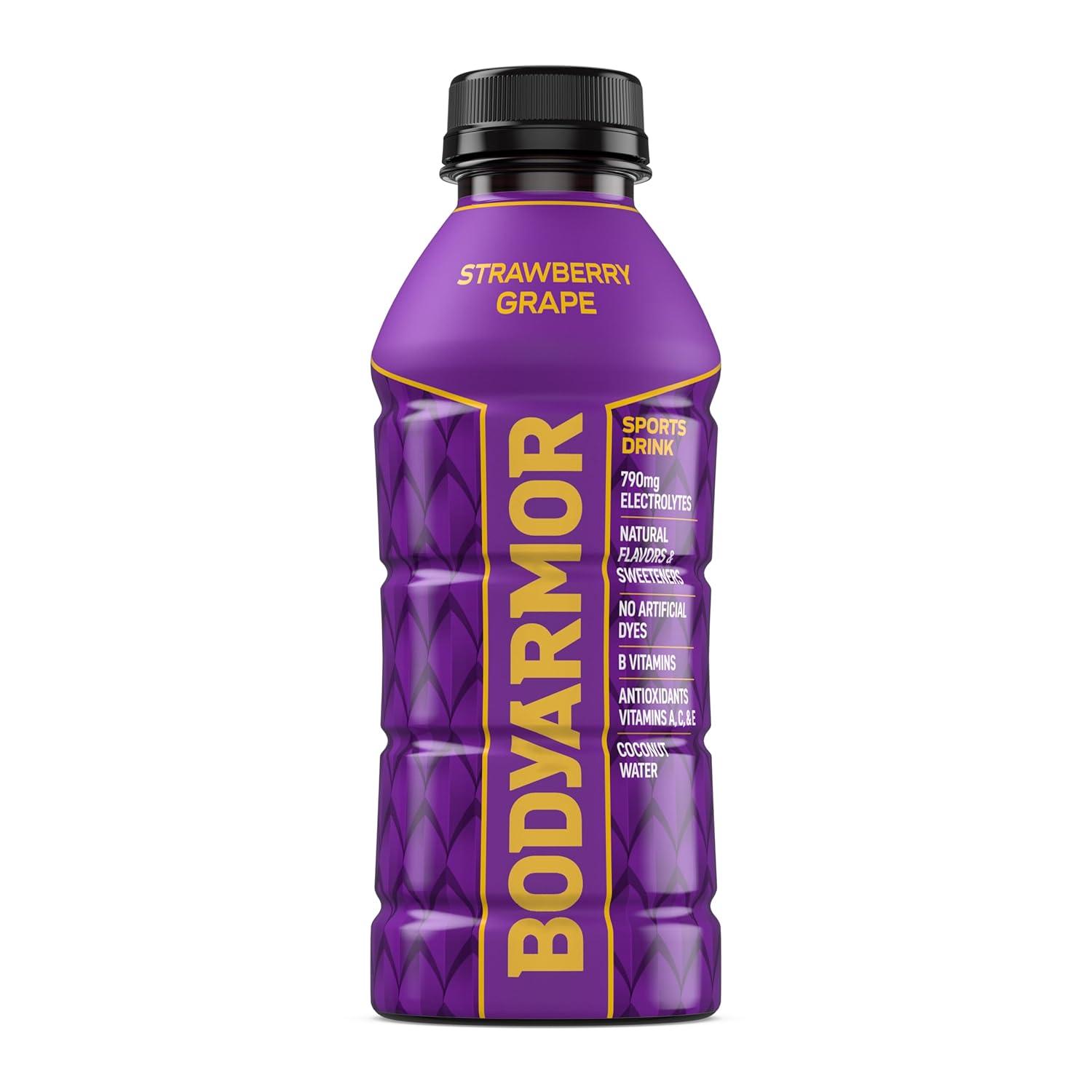 image:imageBODYARMOR Sports Drink Tropical Passionfruit Electrolyte Drink Hydration 16 Fl Oz Bottles 12 Pack Flavored Coconut Water with B Vitamins amp AntioxidantsStrawberry Grape