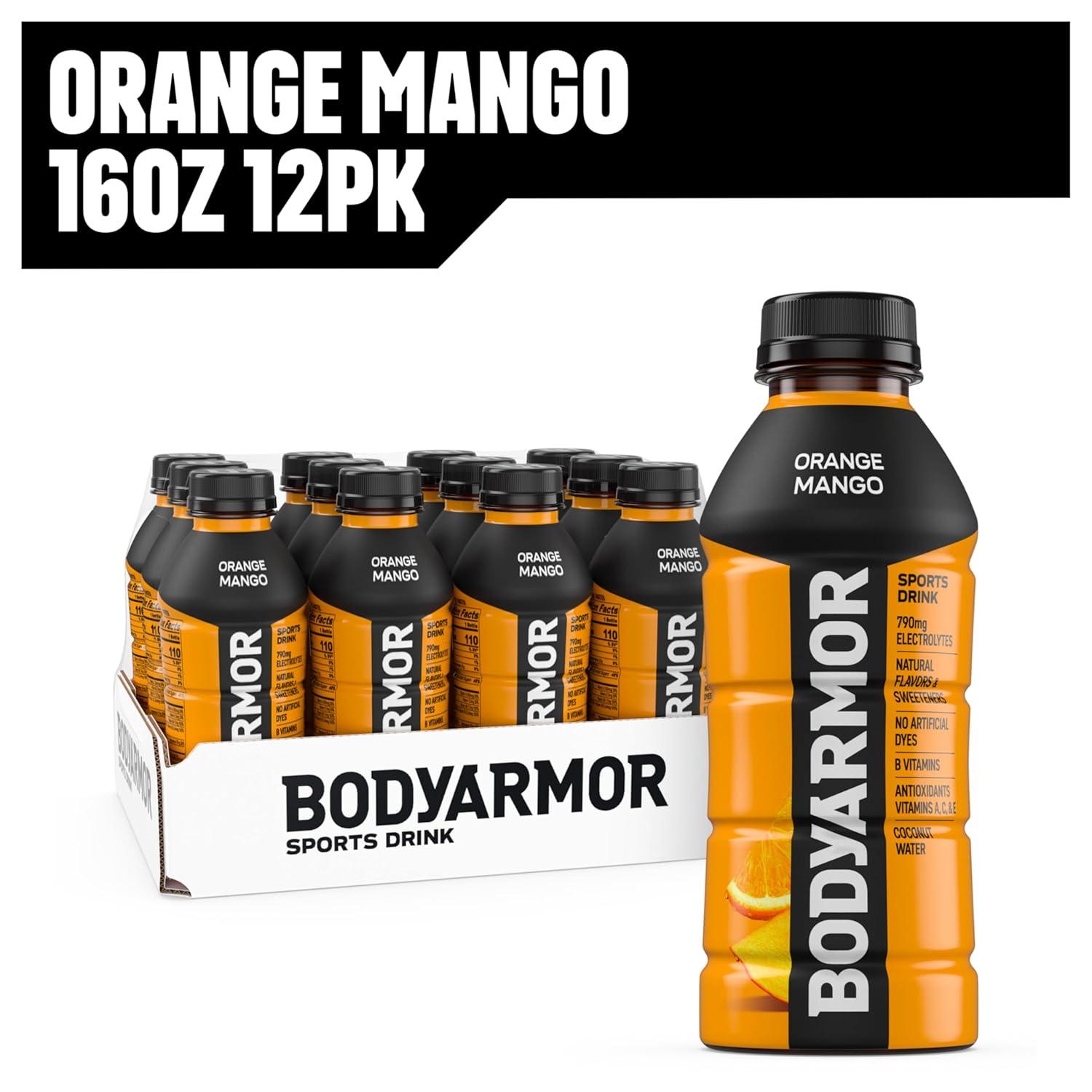 image:imageBODYARMOR Sports Drink Tropical Passionfruit Electrolyte Drink Hydration 16 Fl Oz Bottles 12 Pack Flavored Coconut Water with B Vitamins amp AntioxidantsOrange Mango