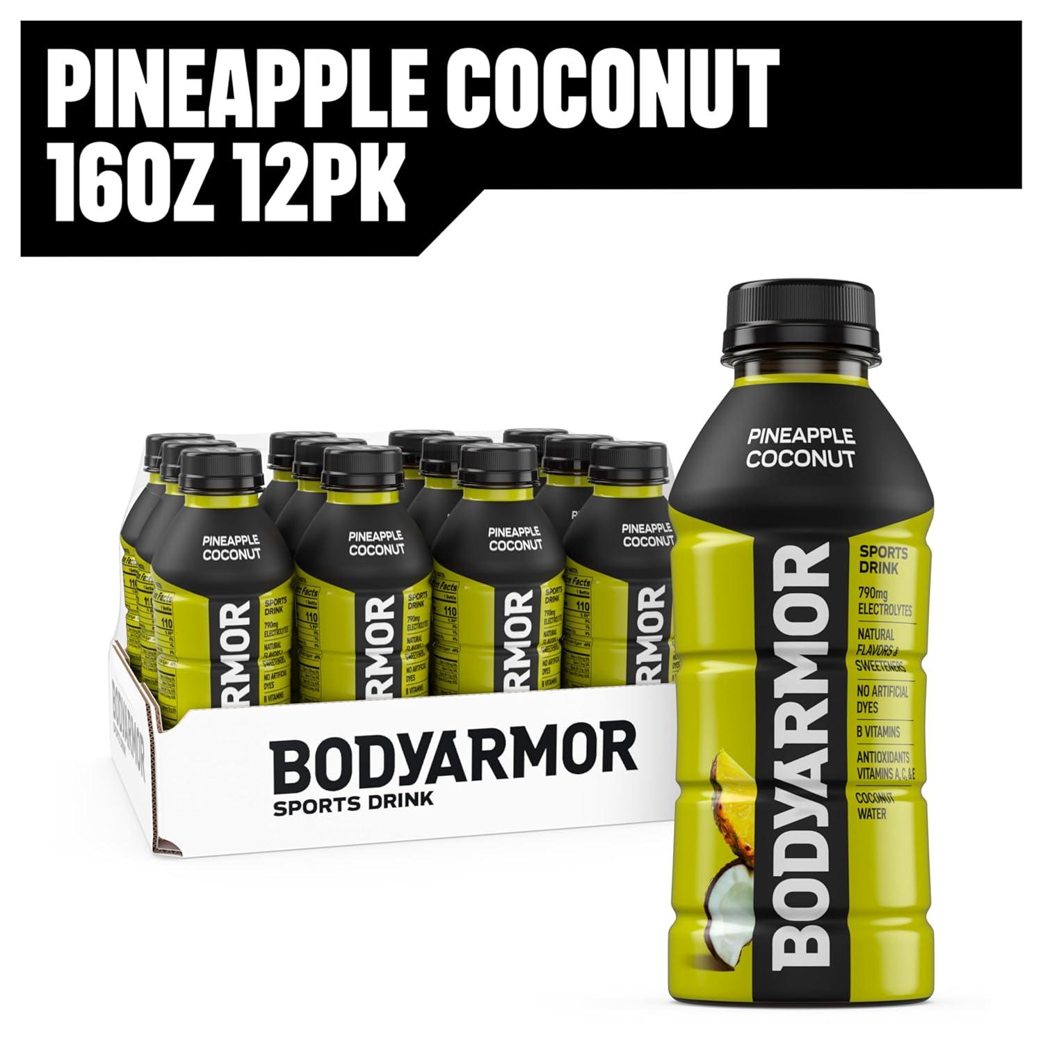 image:imageBODYARMOR Sports Drink Tropical Passionfruit Electrolyte Drink Hydration 16 Fl Oz Bottles 12 Pack Flavored Coconut Water with B Vitamins amp AntioxidantsPineapple Coconut