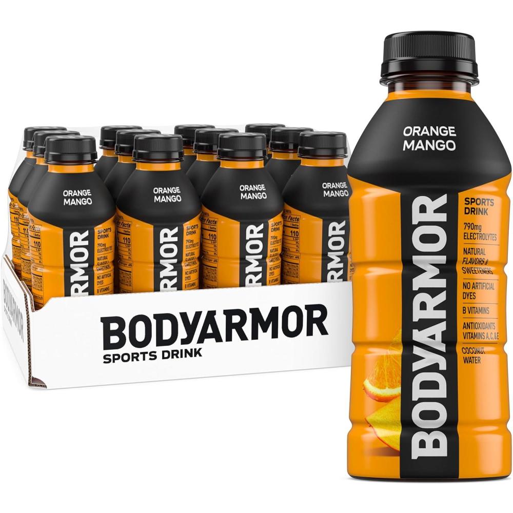 image:imageBODYARMOR Sports Drink Tropical Passionfruit Electrolyte Drink Hydration 16 Fl Oz Bottles 12 Pack Flavored Coconut Water with B Vitamins amp AntioxidantsOrange Mango