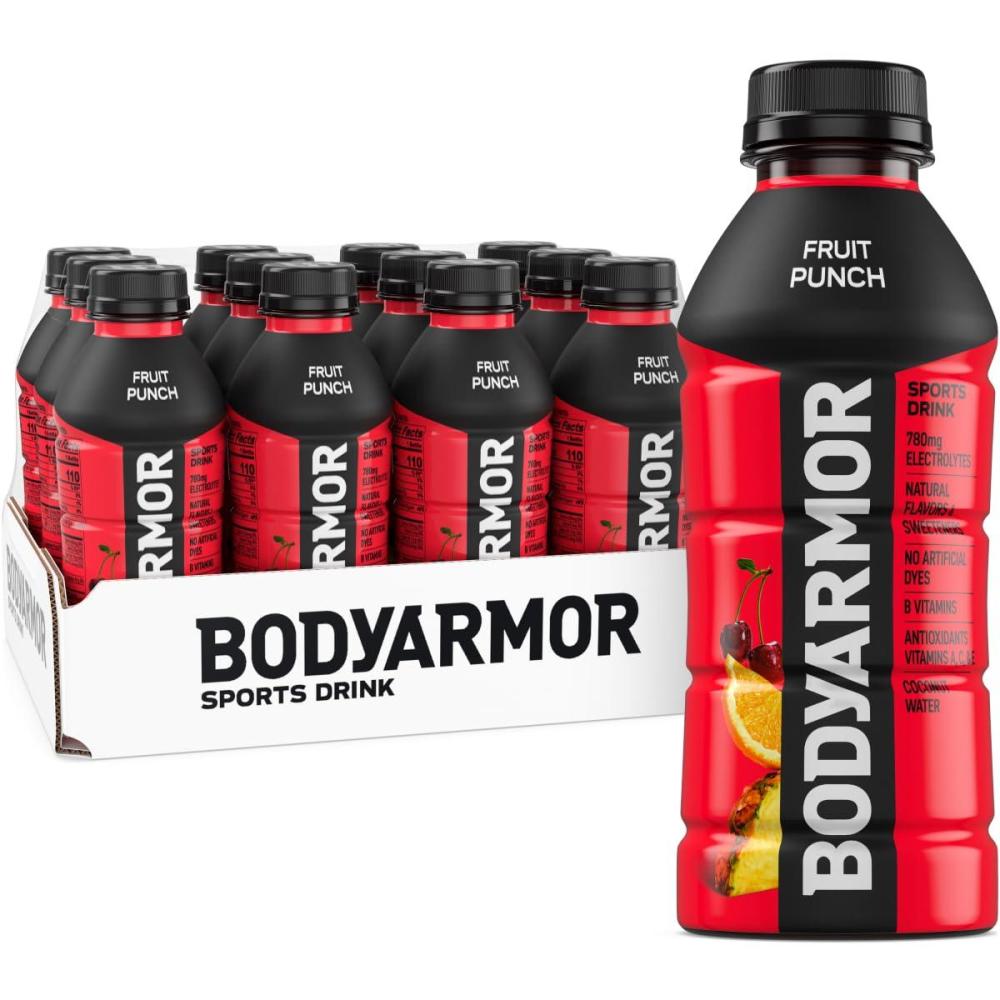 image:imageBODYARMOR Sports Drink Tropical Passionfruit Electrolyte Drink Hydration 16 Fl Oz Bottles 12 Pack Flavored Coconut Water with B Vitamins amp AntioxidantsFruit Punch
