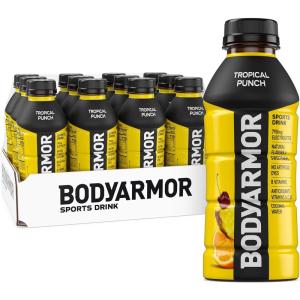 BODYARMOR Sports Drink, Tropical Passionfruit, Electrolyte Drink Hydration, 16 Fl Oz Bottles (12 Pack), Flavored Coconut Water with B Vitamins & Antioxidants(Tropical Punch)
