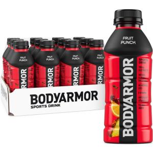 BODYARMOR Sports Drink, Tropical Passionfruit, Electrolyte Drink Hydration, 16 Fl Oz Bottles (12 Pack), Flavored Coconut Water with B Vitamins & Antioxidants(Fruit Punch)