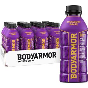 BODYARMOR Sports Drink, Tropical Passionfruit, Electrolyte Drink Hydration, 16 Fl Oz Bottles (12 Pack), Flavored Coconut Water with B Vitamins & Antioxidants(Strawberry Grape)