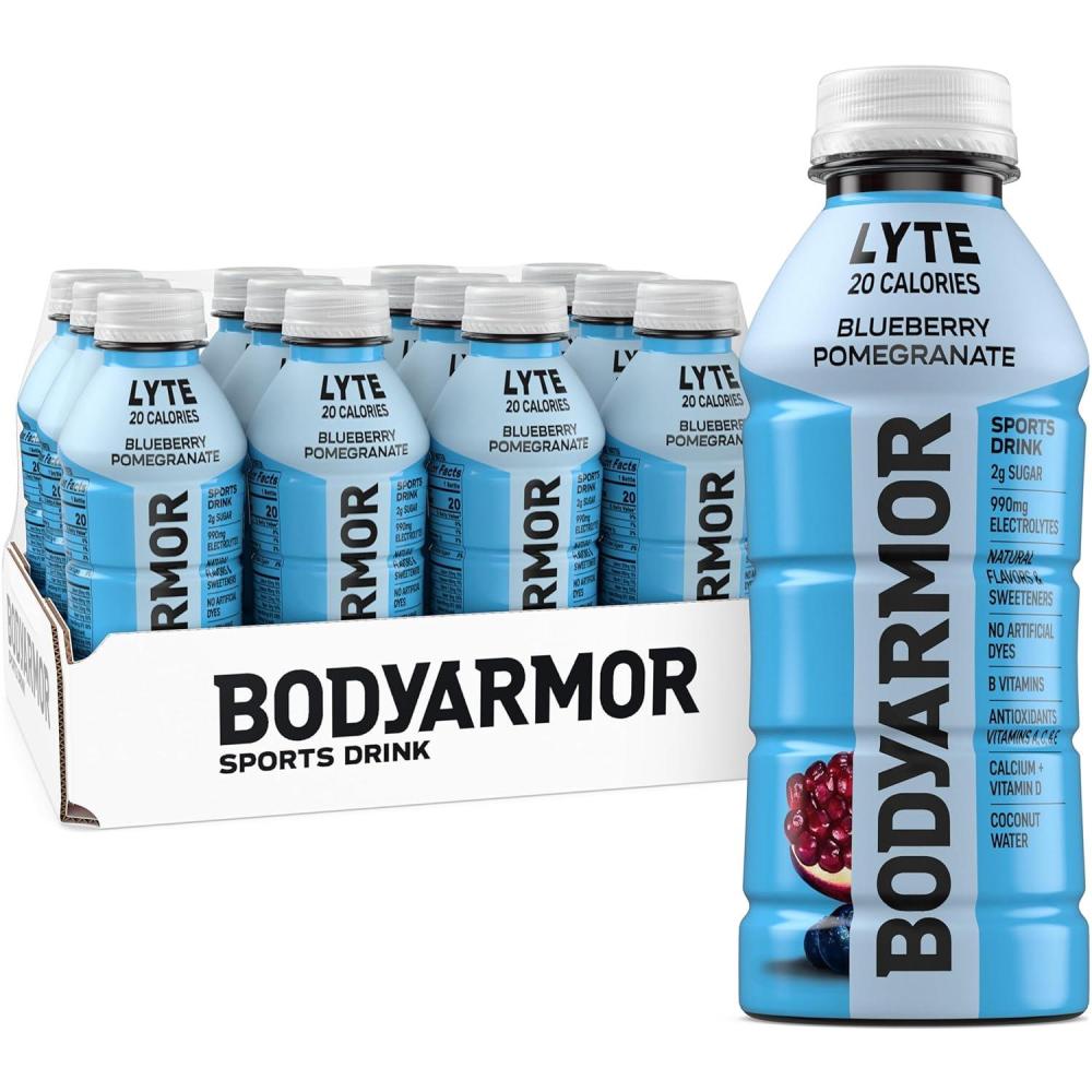 image:imageBODYARMOR ZERO Sugar Watermelon Strawberry Electrolyte Drink Natural Flavors 16 Fl Oz Bottles 12 Pack B Vitamins amp Antioxidants Sugar Free HydrationLyte Blueberry Pomegranate