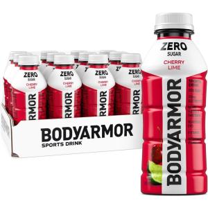 BODYARMOR ZERO Sugar Watermelon Strawberry Electrolyte Drink, Natural Flavors, 16 Fl Oz Bottles (12 Pack), B Vitamins & Antioxidants Sugar Free Hydration(Zero Cherry Lime)
