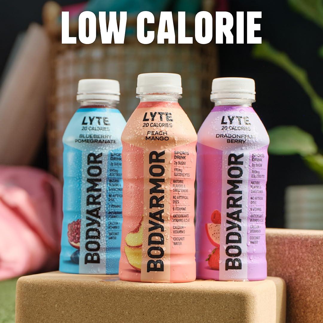 image:imageBODYARMOR LYTE Dragonfruit Berry Electrolyte Drink 20 Calories 16 Fl Oz Bottles 6 Pack Coconut Water Sports Drink Natural Flavor amp B VitaminsLyte Peach Mango