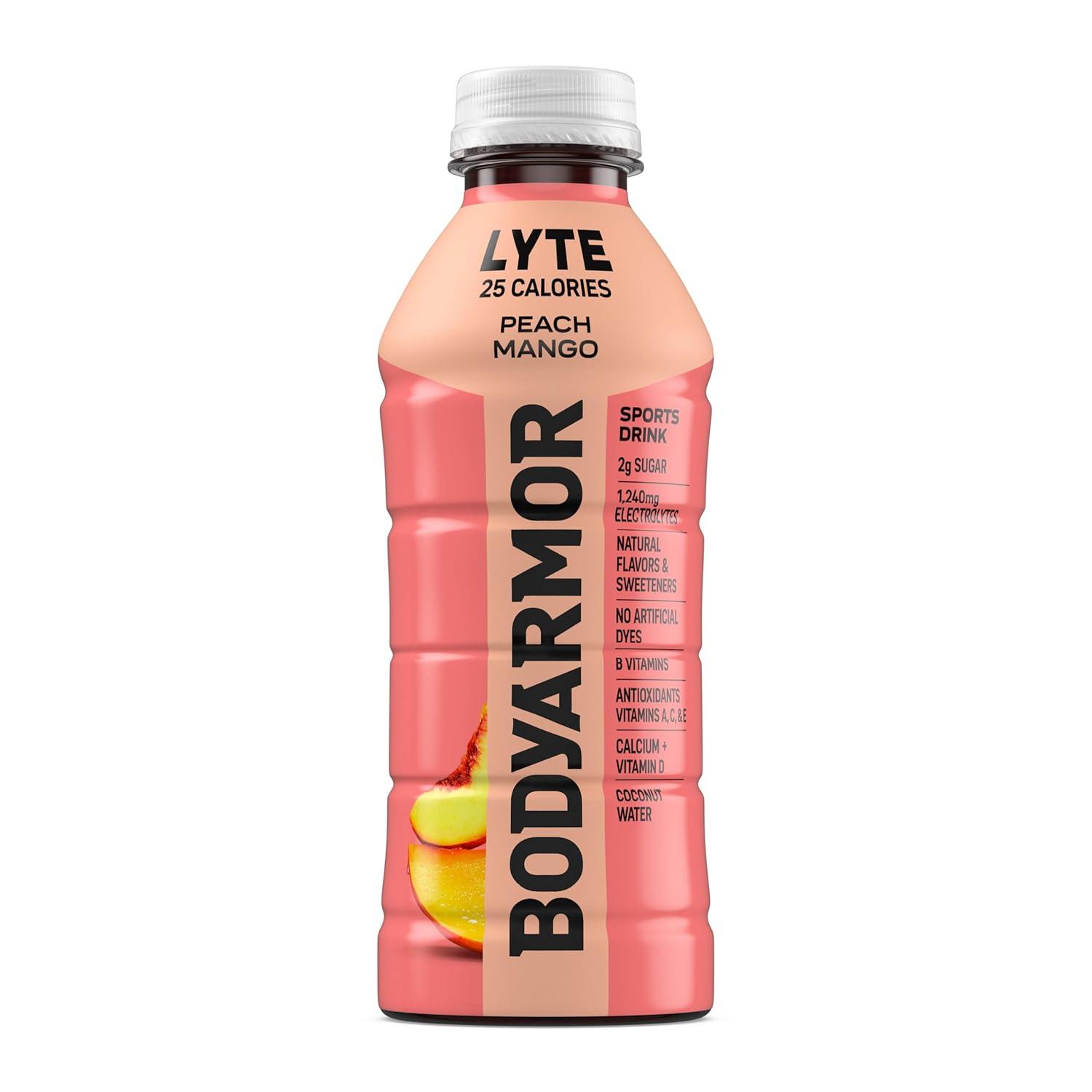 image:imageBODYARMOR LYTE Dragonfruit Berry Electrolyte Drink 20 Calories 16 Fl Oz Bottles 6 Pack Coconut Water Sports Drink Natural Flavor amp B VitaminsLyte Peach Mango