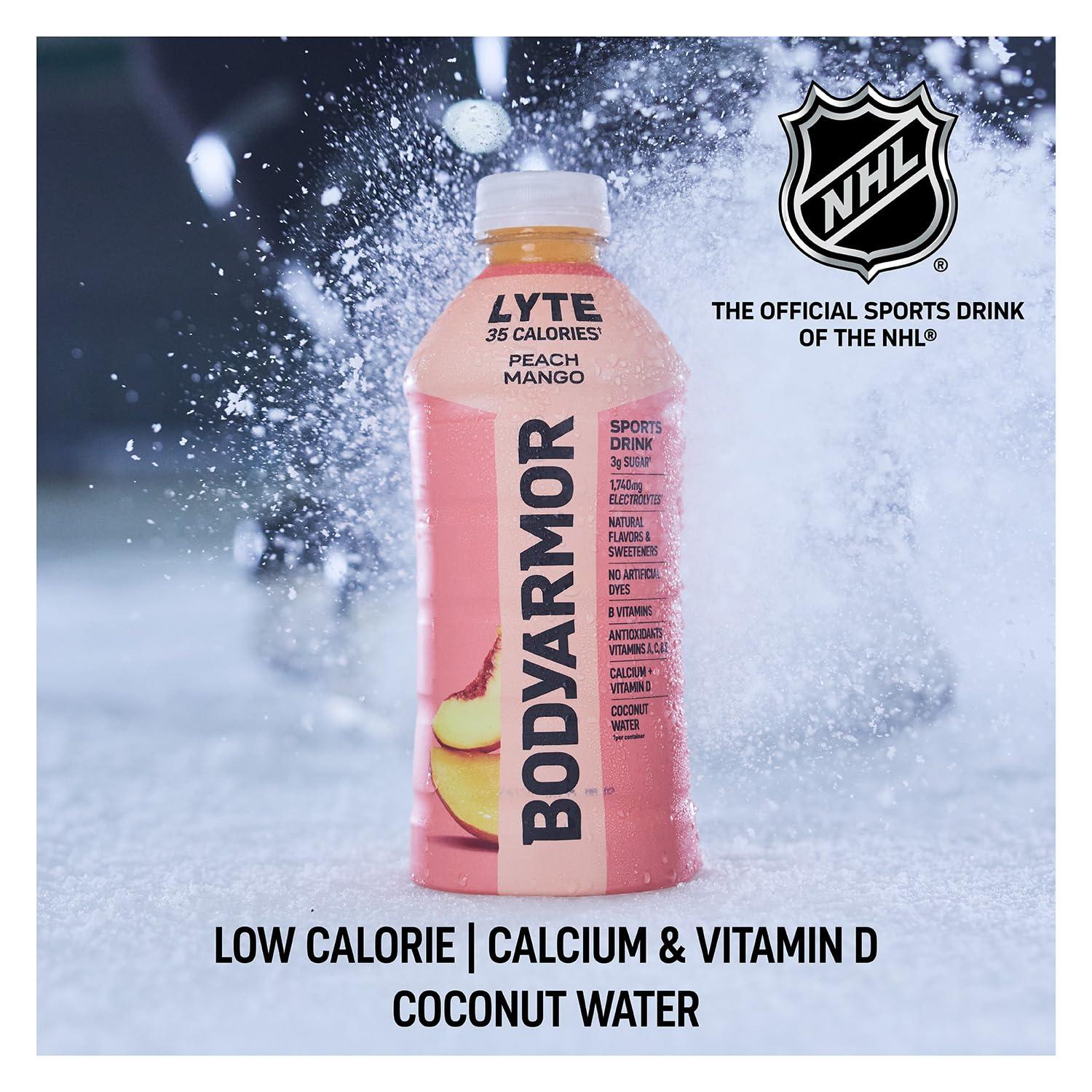 image:imageBODYARMOR LYTE Dragonfruit Berry Electrolyte Drink 20 Calories 16 Fl Oz Bottles 6 Pack Coconut Water Sports Drink Natural Flavor amp B VitaminsLyte Peach Mango