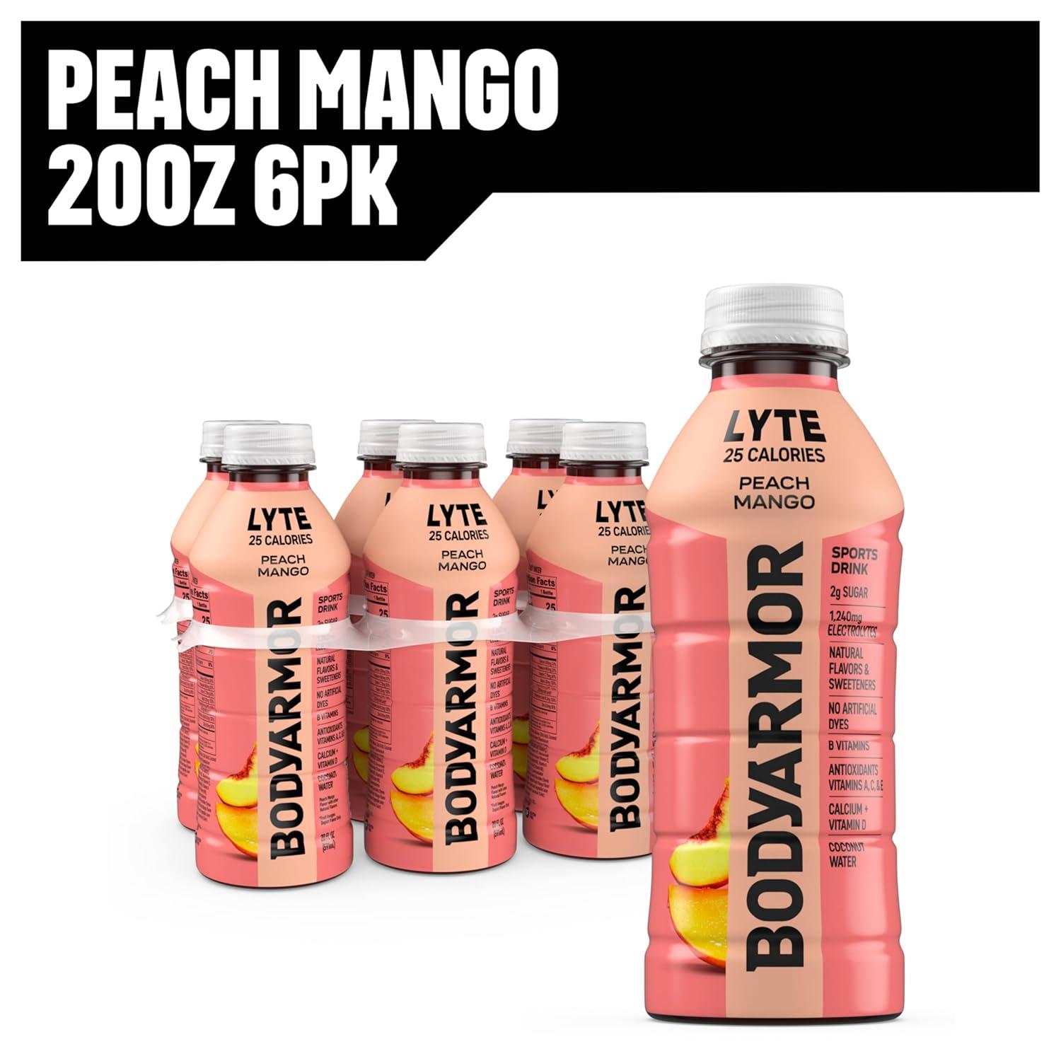 image:imageBODYARMOR LYTE Dragonfruit Berry Electrolyte Drink 20 Calories 16 Fl Oz Bottles 6 Pack Coconut Water Sports Drink Natural Flavor amp B VitaminsLyte Peach Mango