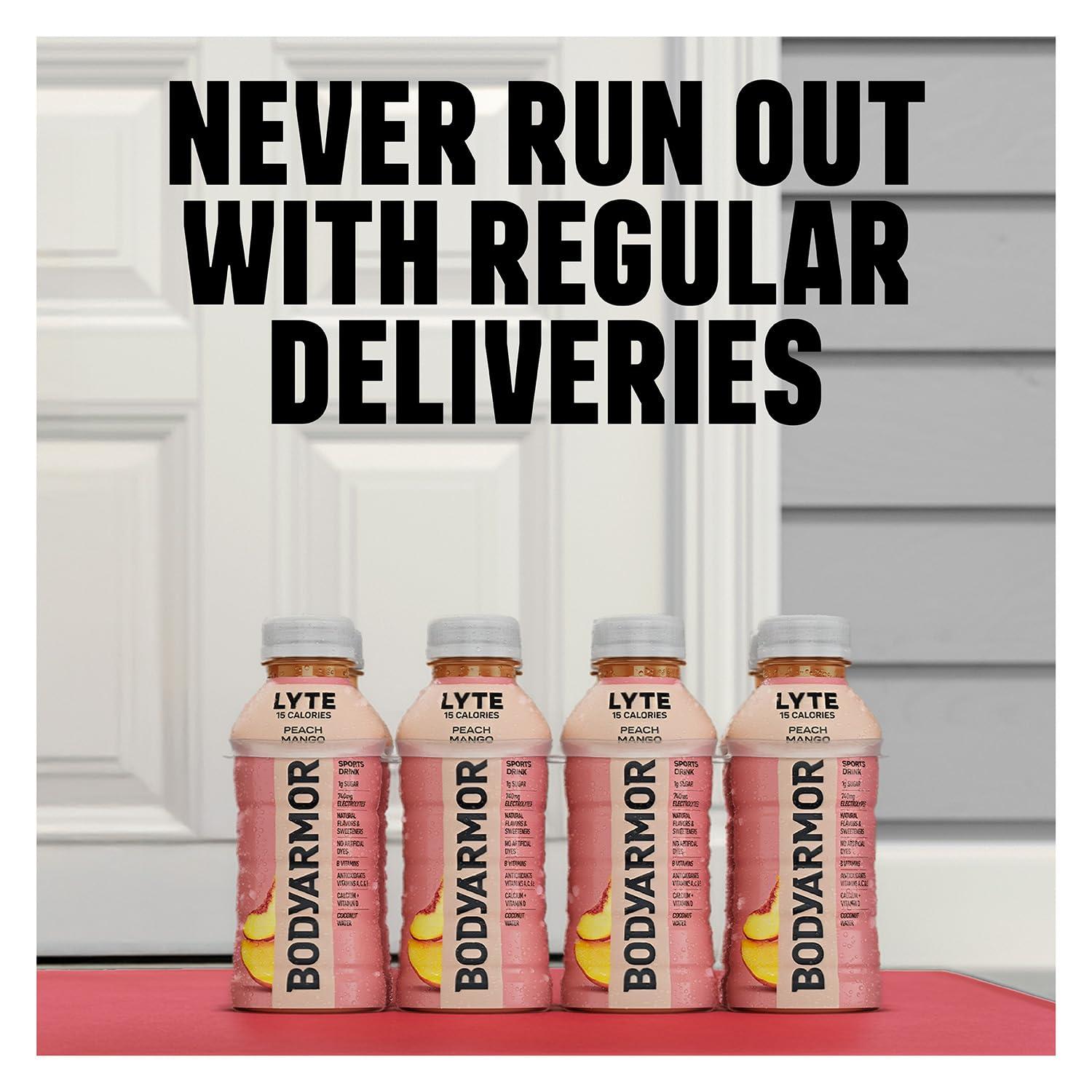 image:imageBODYARMOR LYTE Dragonfruit Berry Electrolyte Drink 20 Calories 16 Fl Oz Bottles 6 Pack Coconut Water Sports Drink Natural Flavor amp B VitaminsLyte Peach Mango
