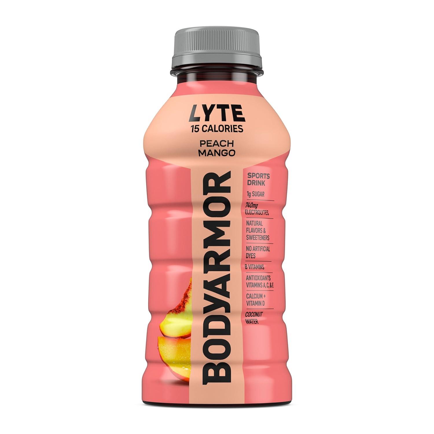 image:imageBODYARMOR LYTE Dragonfruit Berry Electrolyte Drink 20 Calories 16 Fl Oz Bottles 6 Pack Coconut Water Sports Drink Natural Flavor amp B VitaminsLyte Peach Mango