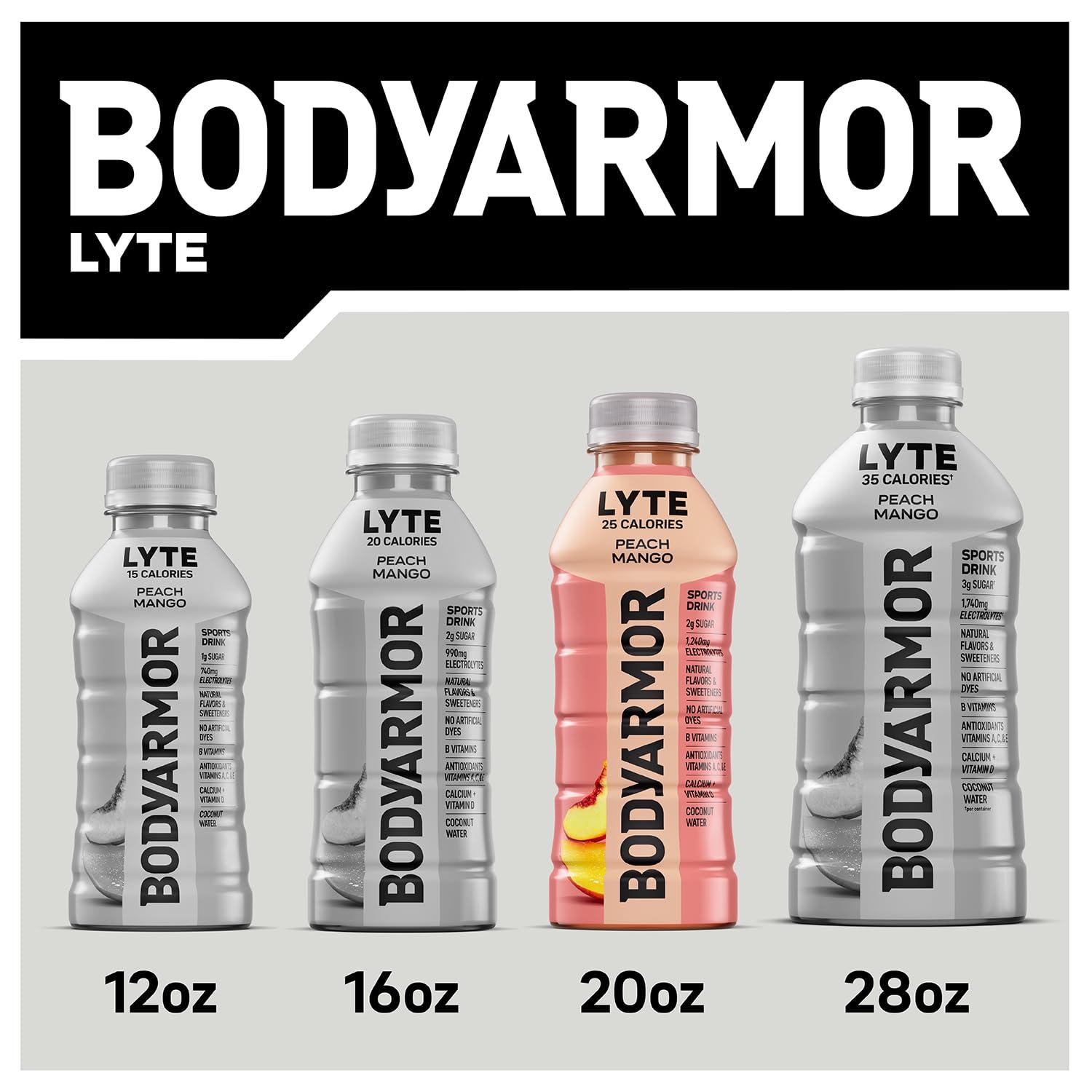image:imageBODYARMOR LYTE Dragonfruit Berry Electrolyte Drink 20 Calories 16 Fl Oz Bottles 6 Pack Coconut Water Sports Drink Natural Flavor amp B VitaminsLyte Peach Mango