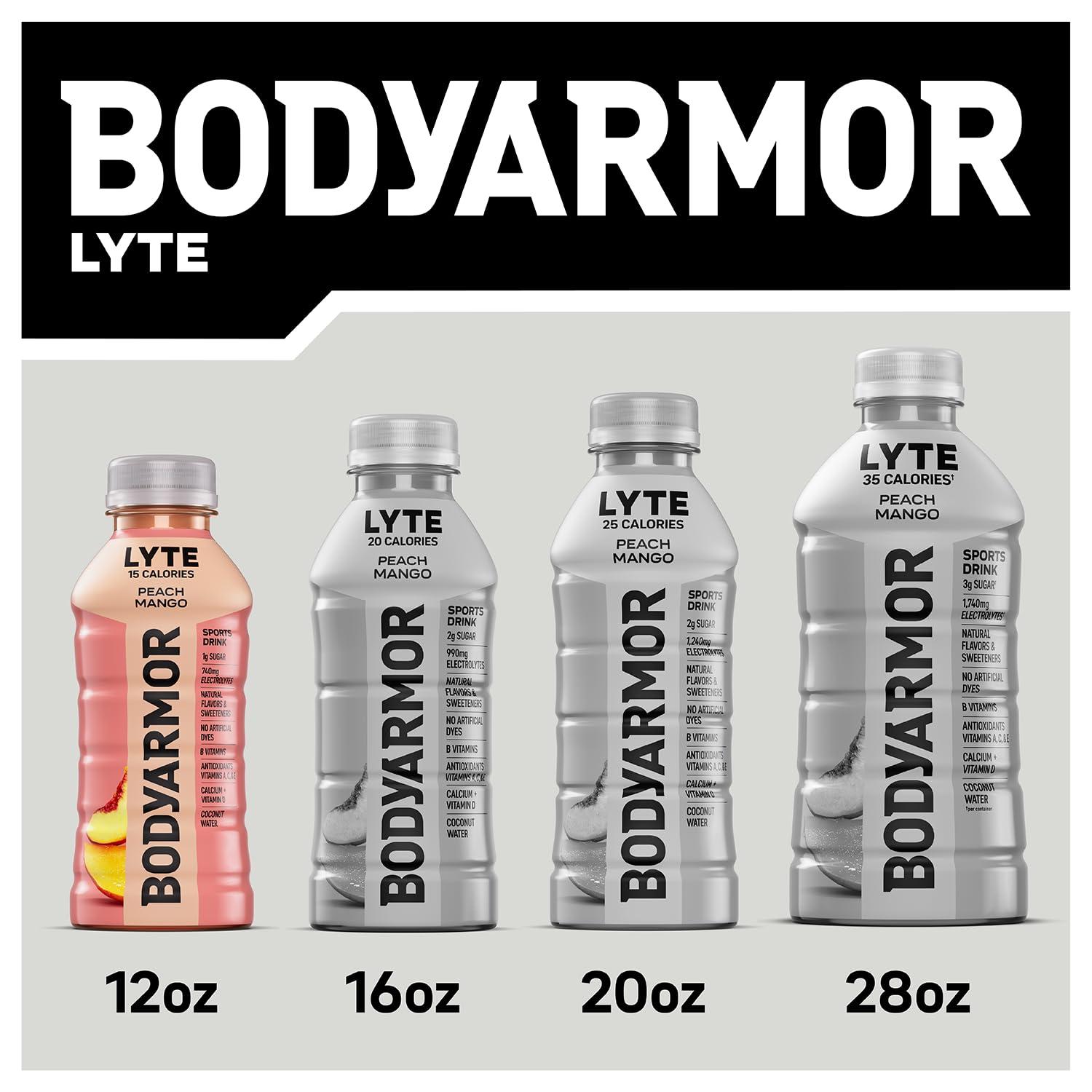 image:imageBODYARMOR LYTE Dragonfruit Berry Electrolyte Drink 20 Calories 16 Fl Oz Bottles 6 Pack Coconut Water Sports Drink Natural Flavor amp B VitaminsLyte Peach Mango