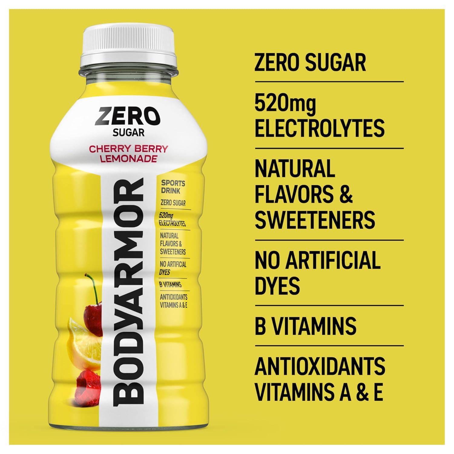 image:imageBODYARMOR LYTE Dragonfruit Berry Electrolyte Drink 20 Calories 16 Fl Oz Bottles 6 Pack Coconut Water Sports Drink Natural Flavor amp B VitaminsZero Cherry Berry Lemonade