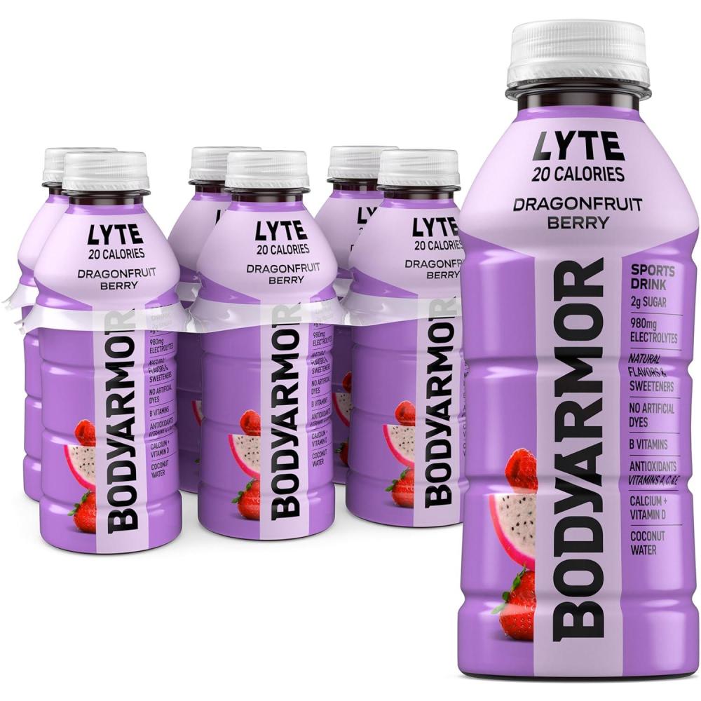 image:imageBODYARMOR LYTE Dragonfruit Berry Electrolyte Drink 20 Calories 16 Fl Oz Bottles 6 Pack Coconut Water Sports Drink Natural Flavor amp B VitaminsLyte Dragonfruit Berry