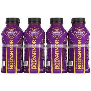 BODYARMOR Sports Drink, Fruit Punch, Electrolyte Drink Hydration, 16 Fl Oz Bottles (6 Pack), Flavored Coconut Water with B Vitamins & Antioxidants(Strawberry Grape)