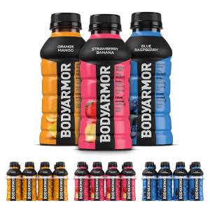 BODYARMOR Sports Drink, Fruit Punch, Electrolyte Drink Hydration, 16 Fl Oz Bottles (6 Pack), Flavored Coconut Water with B Vitamins & Antioxidants(Variety Pack)