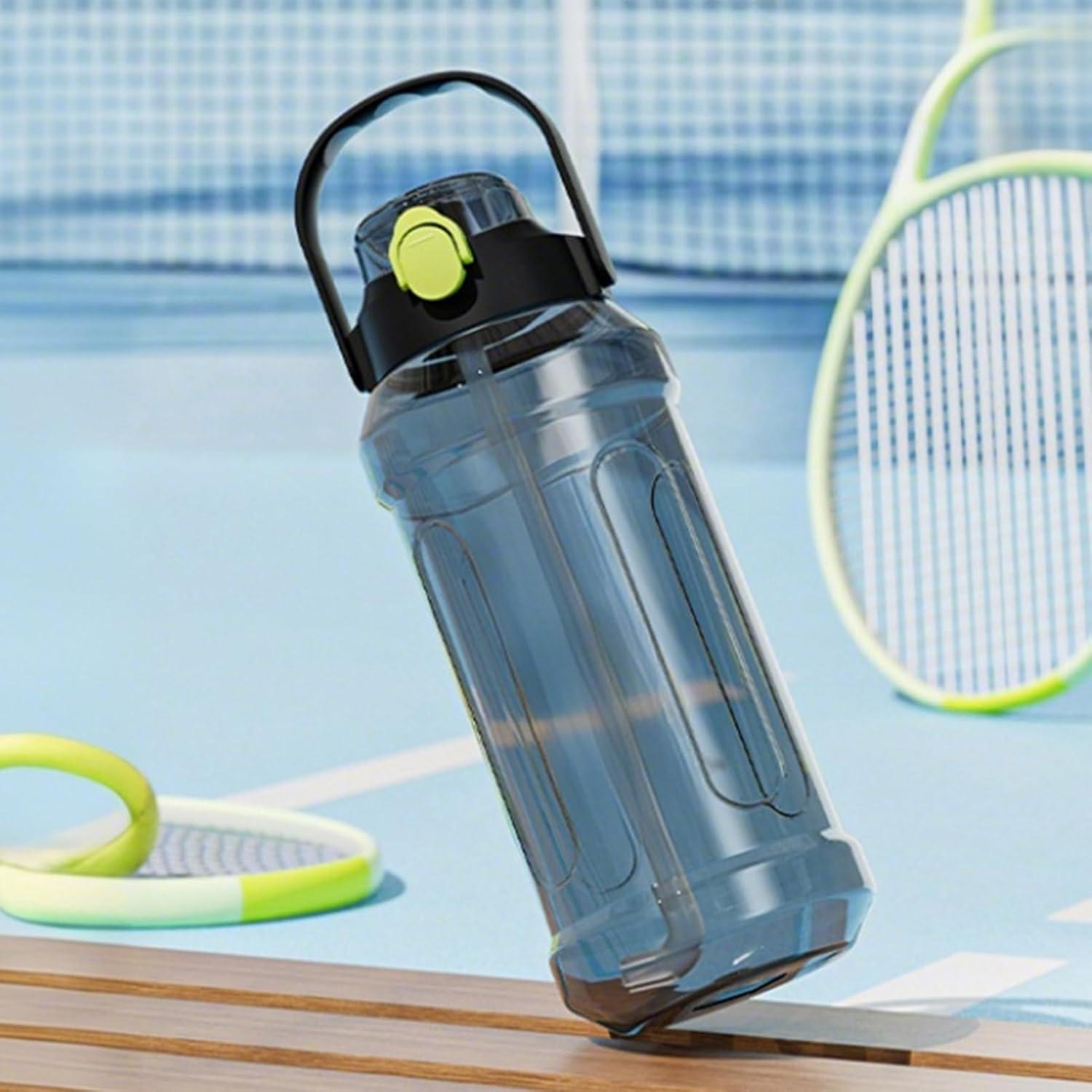 imageBouteille deau sportive bouteille deau courante Gobereau de consommation dalcool transparent Bouteille deau lgre portable avec double bec de boisson pour le camping de pymatisation de voyagVert Fonc
