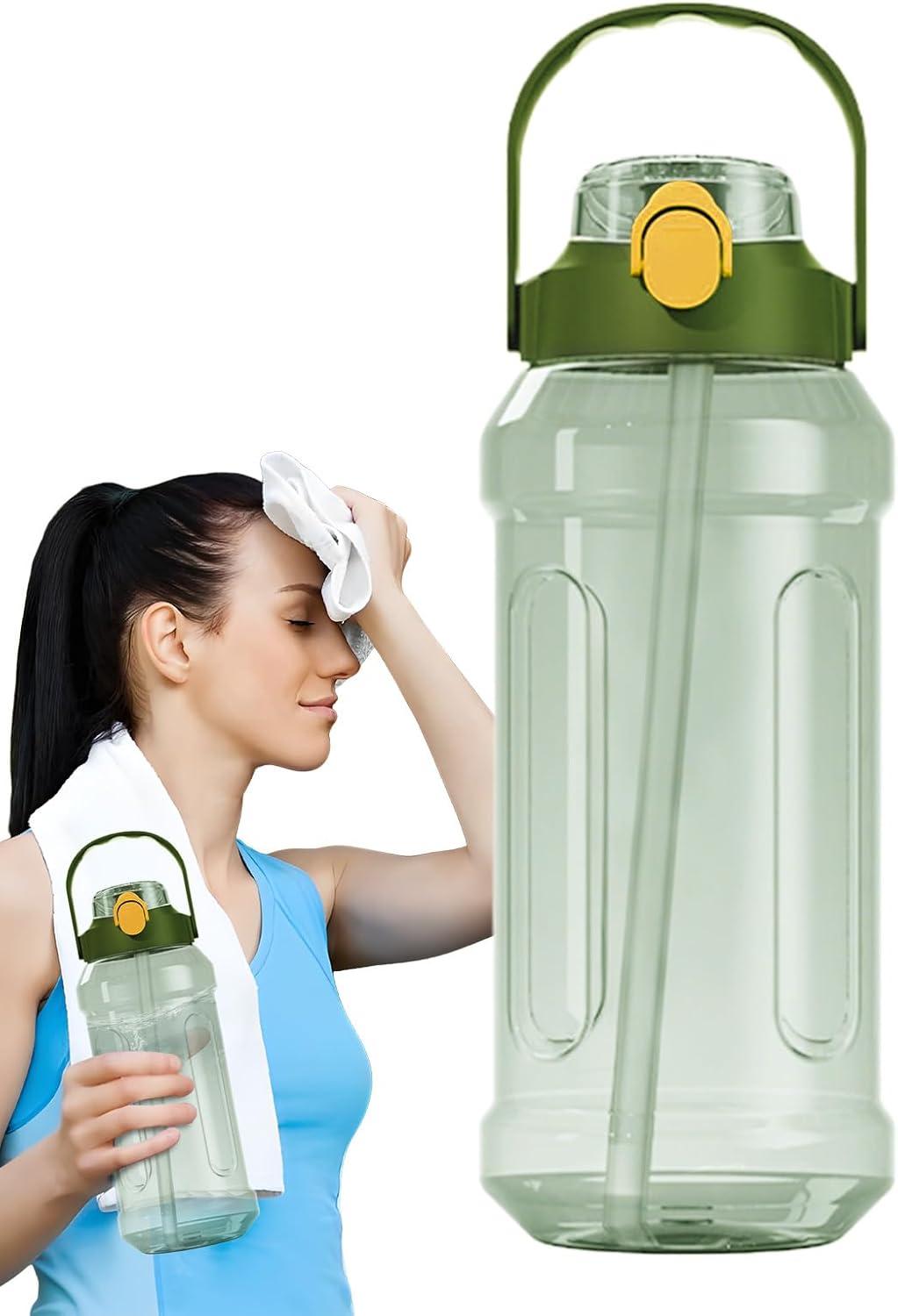 imageBouteille deau sportive bouteille deau courante Gobereau de consommation dalcool transparent Bouteille deau lgre portable avec double bec de boisson pour le camping de pymatisation de voyagVert Clair