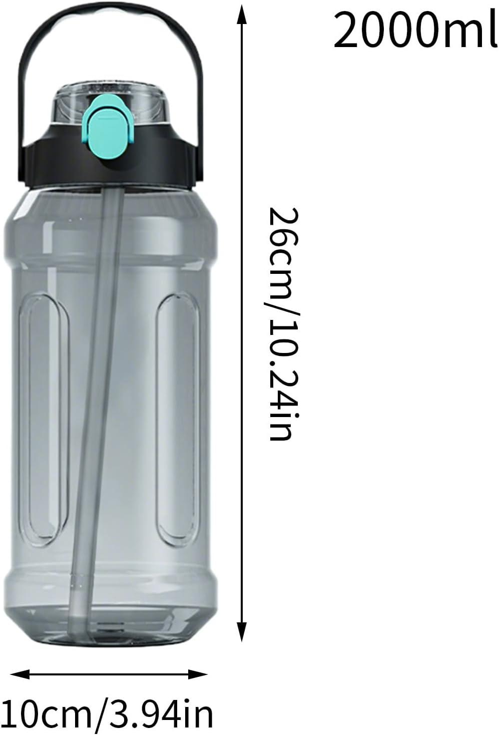 imageBouteille deau sportive bouteille deau courante Tobus de boisson lpreuve des fuites Bouteille deau lgre portable avec double bec de boisson pour le camping de pymatisation de voyageBleu Noir