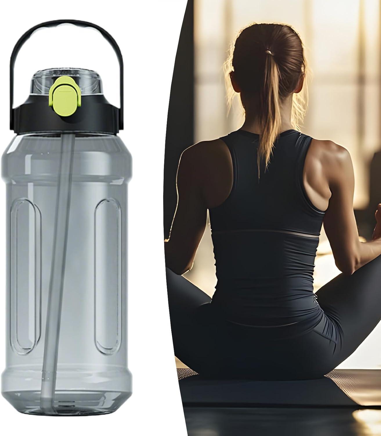 imageBouteille deau sportive bouteille deau courante Tobus de boisson lpreuve des fuites Bouteille deau lgre portable avec double bec de boisson pour le camping de pymatisation de voyageVert Fonc