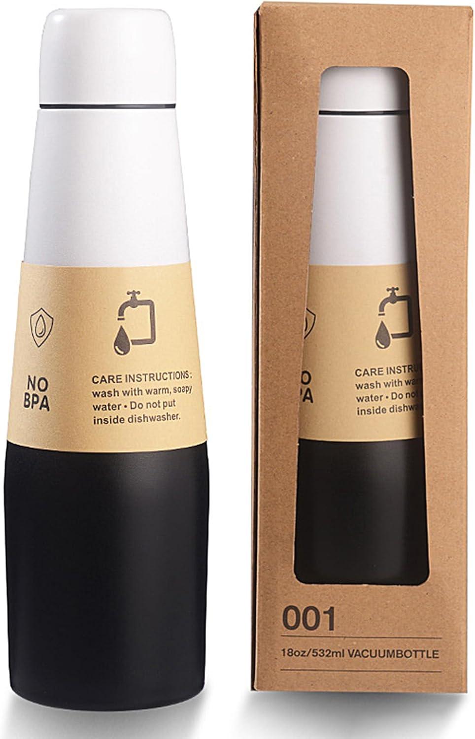 imageBouteille dentranement Coupe isolante pour bouteilles de boisson sportive Reflow Acier inoxydable Termos peut boire une tasse avec une grande capacit pour les hommes et les femmes voyager etNoir et Blanc
