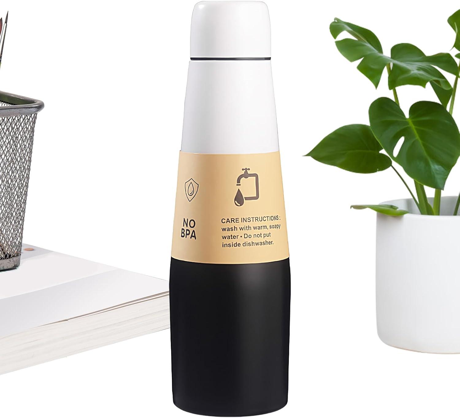 imageBouteille dentranement Coupe isolante pour bouteilles de boisson sportive Reflow Acier inoxydable Termos peut boire une tasse avec une grande capacit pour les hommes et les femmes voyager etNoir et Blanc