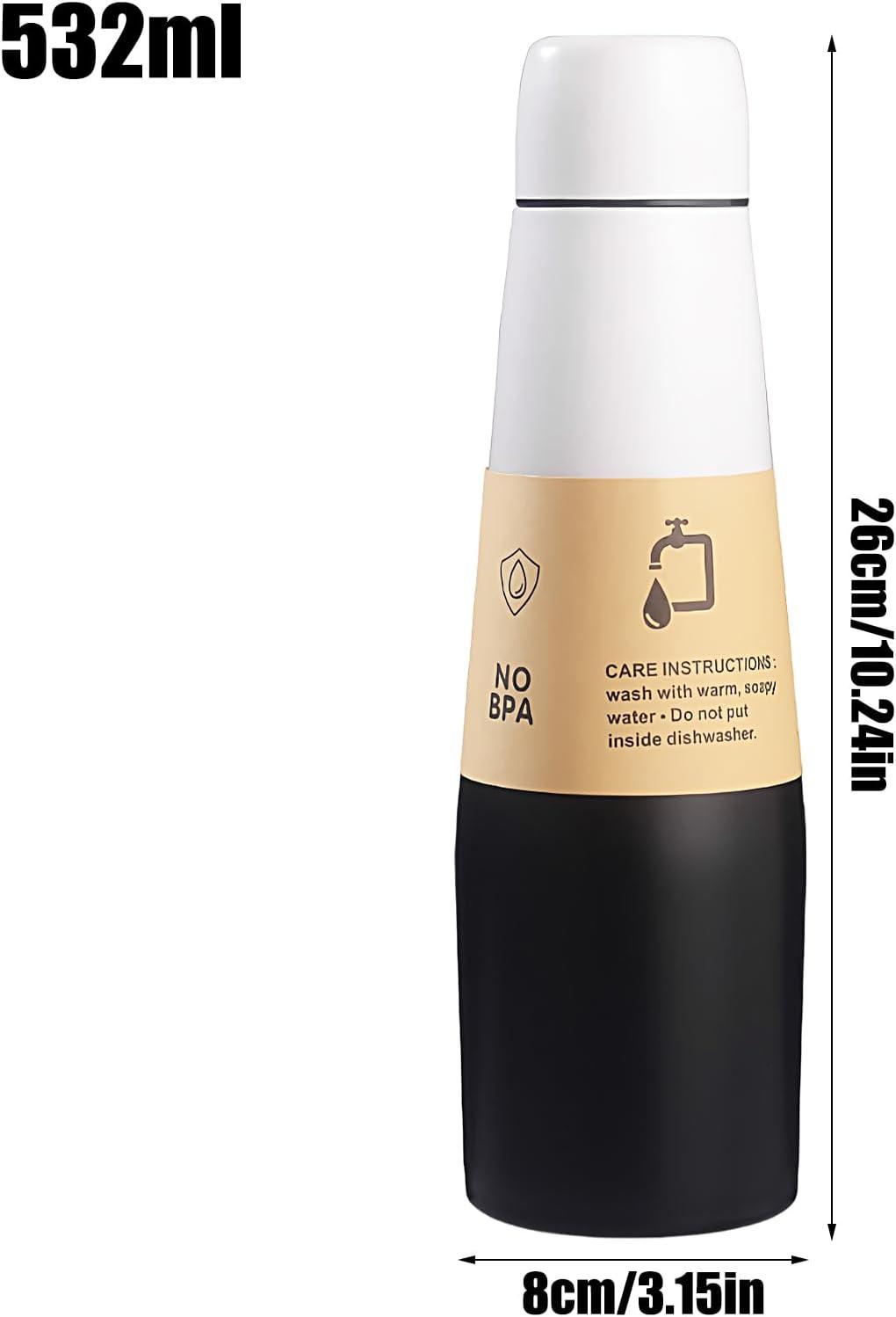 imageBouteille dentranement Coupe isolante pour bouteilles de boisson sportive Reflow Acier inoxydable Termos peut boire une tasse avec une grande capacit pour les hommes et les femmes voyager etNoir et Blanc