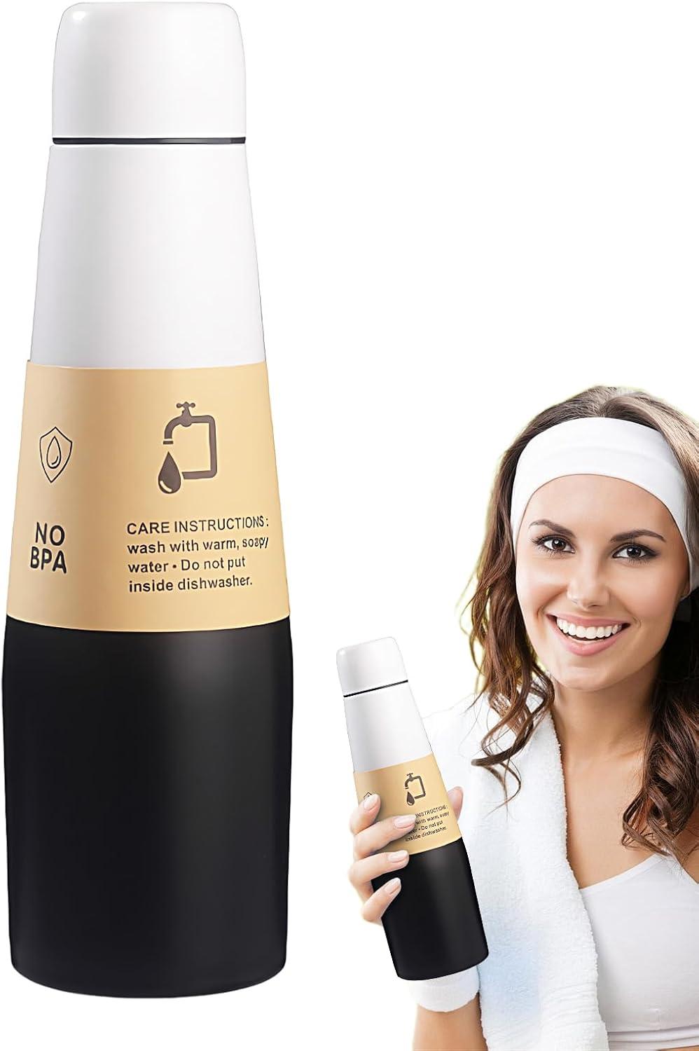 imageBouteille dentranement Coupe isolante pour bouteilles de boisson sportive Reflow Acier inoxydable Termos peut boire une tasse avec une grande capacit pour les hommes et les femmes voyager etNoir et Blanc