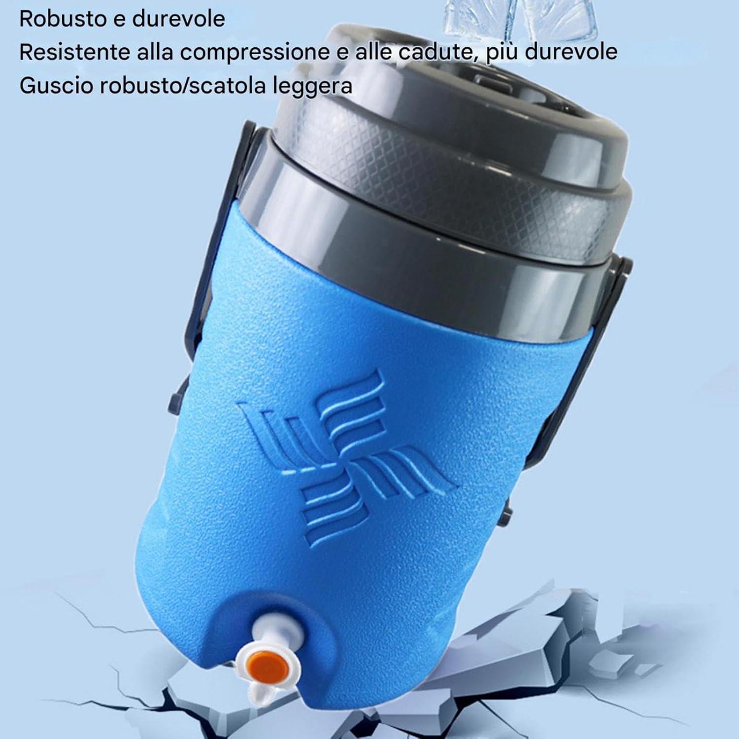 imageDistributeur de boissons deau sportives distributeur de boissons isoles Distributeur deau isol de 58 litres avec poigne Th au lait limonade froide bocaux de boissons chaudes pourBleu